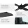 Devanti 52 Inch Ceiling Fan Black with Remote Control, 4 Wooden Blades, AC Motor, 3 Speeds, Reverse Mode, Timer