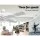 Devanti 52'' Ceiling Fan AC Motor, 4 Wooden Blades, Remote Control, Reverse Mode, Quiet 70W, White, Indoor/Outdoor Use