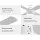 Devanti 52'' Ceiling Fan AC Motor, 4 Wooden Blades, Remote Control, Reverse Mode, Quiet 70W, White, Indoor/Outdoor Use