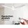 Devanti 64-inch Ceiling Fan DC Motor Built-in 3-Colour LED Light Remote Control 5 Speeds Reverse Timer White