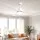 Devanti 48 Inch Ceiling Fan with LED Light Remote Control Reversible DC Motor White Six Speeds