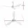 Devanti 48 Inch Ceiling Fan with LED Light Remote Control Reversible DC Motor White Six Speeds