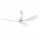 Devanti 48 Inch Ceiling Fan with LED Light Remote Control Reversible DC Motor White Six Speeds