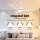 Devanti 48 Inch Ceiling Fan with LED Light Remote Control Reversible DC Motor White Six Speeds