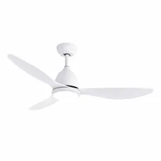 Devanti 48 Inch Ceiling Fan with LED Light Remote Control Reversible DC Motor White Six Speeds