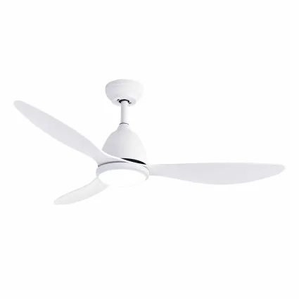 Devanti 48 Inch Ceiling Fan with LED Light Remote Control Reversible DC Motor White Six Speeds