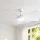 Devanti 132cm DC Ceiling Fan 5 Blades with 3‑Colour LED Light and Remote White 52in 6 Speeds 6hr Timer