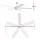 Devanti 132cm DC Ceiling Fan 5 Blades with 3‑Colour LED Light and Remote White 52in 6 Speeds 6hr Timer
