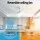Devanti 132cm DC Ceiling Fan 5 Blades with 3‑Colour LED Light and Remote White 52in 6 Speeds 6hr Timer