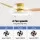 Devanti 132cm DC Ceiling Fan 3 Blades Multicolour LED Light Remote 6 Speeds Timer Reverse Cycle 132cm