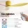 Devanti 132cm DC Ceiling Fan 3 Blades Multicolour LED Light Remote 6 Speeds Timer Reverse Cycle 132cm