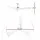 Devanti 132.08 cm Ceiling Fan 3 Blades 6 Speeds DC Motor Remote White Modern Minimalist Design
