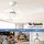 Devanti 132.08 cm Ceiling Fan 3 Blades 6 Speeds DC Motor Remote White Modern Minimalist Design