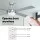 Devanti 52-inch Ceiling Fan DC Motor with LED Light Remote 6 Speeds Reverse Silver Modern Design Quiet