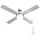 Devanti 52-inch Ceiling Fan DC Motor with LED Light Remote 6 Speeds Reverse Silver Modern Design Quiet