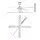 Devanti 52-inch DC Ceiling Fan with 3-Colour LED Light Remote 6 Speeds Reverse Quite White 35W Extension Rod