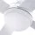 Devanti 52-inch DC Ceiling Fan with 3-Colour LED Light Remote 6 Speeds Reverse Quite White 35W Extension Rod