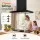 Devanti 90cm Island Rangehood Ceiling-Mounted 800m³/h 3-Speed Touch and Gesture Control LED Black