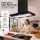 Devanti 90cm Island Rangehood Ceiling-Mounted 800m³/h 3-Speed Touch and Gesture Control LED Black