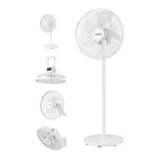 Devanti 16 Inch Rechargeable Fan 5-in-1 Pedestal Table Floor Wall Ceiling with Remote Control