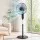 Devanti 16 Inch Pedestal Fan with Remote 3 Speeds 8-Hour Timer 45W Adjustable Height Black
