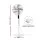 Devanti 16 Inch Pedestal Fan with Remote, 3 Speeds, 8-Hour Timer, Oscillation, Adjustable Height, White