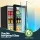 Devanti 56L Black Bar Fridge with Glass Door, Adjustable Shelves, LED Light, Lock & 6 Temp Settings - Compact Cooler