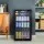 Devanti 98L Black Bar Fridge with Glass Door, Adjustable Shelves, LED Light, Lock, and Eco-Friendly Refrigerant