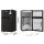 Devanti 80L Bar Fridge Mini Freezer, Black, Twin Temperature Zones, 6-Level Control, Energy Efficient, LED Light