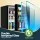 Devanti 40L Bar Fridge Glass Door Mini Fridge Countertop Cooler Black 2-14°C Adjustable Shelves and LED Light