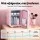 Glacio 4L Pink Mini Fridge: Skincare Beauty Cooler & Warmer with LED Mirror, Dual Power, Quiet & Portable Design