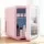 Glacio 4L Pink Mini Fridge: Skincare Beauty Cooler & Warmer with LED Mirror, Dual Power, Quiet & Portable Design
