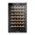 Devanti Wine Fridge Cooler, Wooden Shelves, 51-Bottle Capacity, Black, 56x49.5x83cm, UV-Resistant, Energy-Efficient