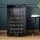 Devanti Wine Fridge Cooler, Thermoelectric, 28-Bottle Capacity, Black, 43x52x74.5cm, UV-Resistant, Silent Operation