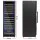 Devanti Dual Zone Wine Fridge Cooler 154 Bottle Capacity, Wooden Shelves, UV Glass Door, Digital Control, Black