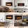 Devanti Electric Fireplace Insert 3D Flame Wall Mounted Recessed 1800W Remote Control 92cm Black 220-240V