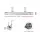 Devanti 2 Pack Infrared Strip Heaters 3000W Remote Control IP65 Silver Wall Ceiling Mount