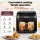Devanti 5.5L Clear Glass Air Fryer 1200W Touch Control 8 Presets 40–200°C Black Compact Design and Easy Clean