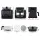 Devanti 2-in-1 Dual Zone Air Fryer 5.5L with 4L Glass Basket and 1.5L Top Grill Touch Control Panel 1500W