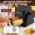 Devanti 2-in-1 Dual Zone Air Fryer 5.5L with 4L Glass Basket and 1.5L Top Grill Touch Control Panel 1500W