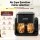 Devanti 2-in-1 Dual Zone Air Fryer 5.5L with 4L Glass Basket and 1.5L Top Grill Touch Control Panel 1500W