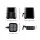 Devanti 7L Air Fryer - Black Stainless Steel, LCD Touch Control, Oil-Free Cooking, 8 Presets, 1700W Power