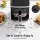 Devanti 4.5L Glass Air Fryer 1350W Dual Knob Controls 80-200°C 60-Minute Timer Black