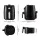 Devanti Air Fryer, Stainless Steel, 2.5L, Black/Silver, 1200W, Oil-Free Cooking, Knob Control, Easy Clean, Safe Design