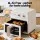 Devanti 6L Air Fryer, 1700W, Knob Control, Cream - Morandi Design, 360° Circulation, Adjustable Temp, Dishwasher Safe