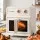 Devanti 6L Air Fryer, 1700W, Knob Control, Cream - Morandi Design, 360° Circulation, Adjustable Temp, Dishwasher Safe