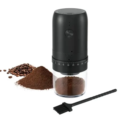 Devanti USB‑C Rechargeable Portable Coffee Grinder 40 Grind Settings Ceramic Head Black 19cm x 8cm Repurpose able
