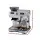 Devanti Silver Espresso Latte Maker: 20-Bar Pressure, Grinder, Milk Frother, 2L Tank, Compact Design, Mug Warmer