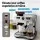 Devanti Silver Espresso Latte Maker: 20-Bar Pressure, Grinder, Milk Frother, 2L Tank, Compact Design, Mug Warmer