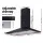 Devanti Range Hood, Black Powder-Coated Steel, 900mm, Wall Mounted, High Performance, 3-Speed, LED Lighting